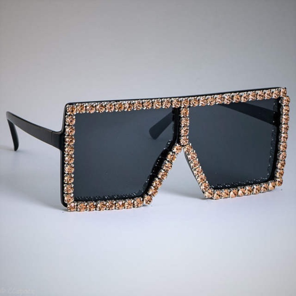 Oversized crystal sunglasses